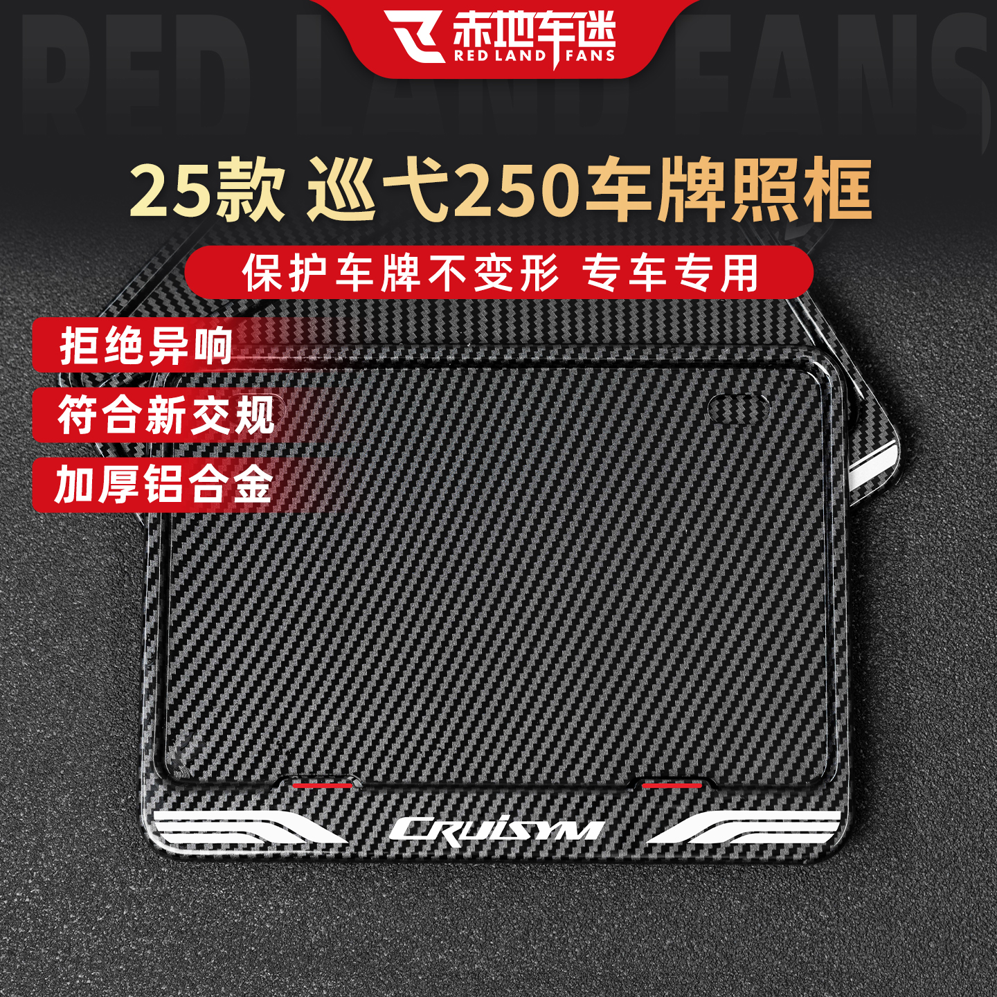 适用25款巡弋250后牌照框改装