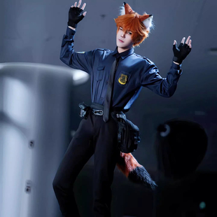 尼克狐尼克cos服装疯狂动物城朱迪兔子狐狸警官cosplay衣服全套男