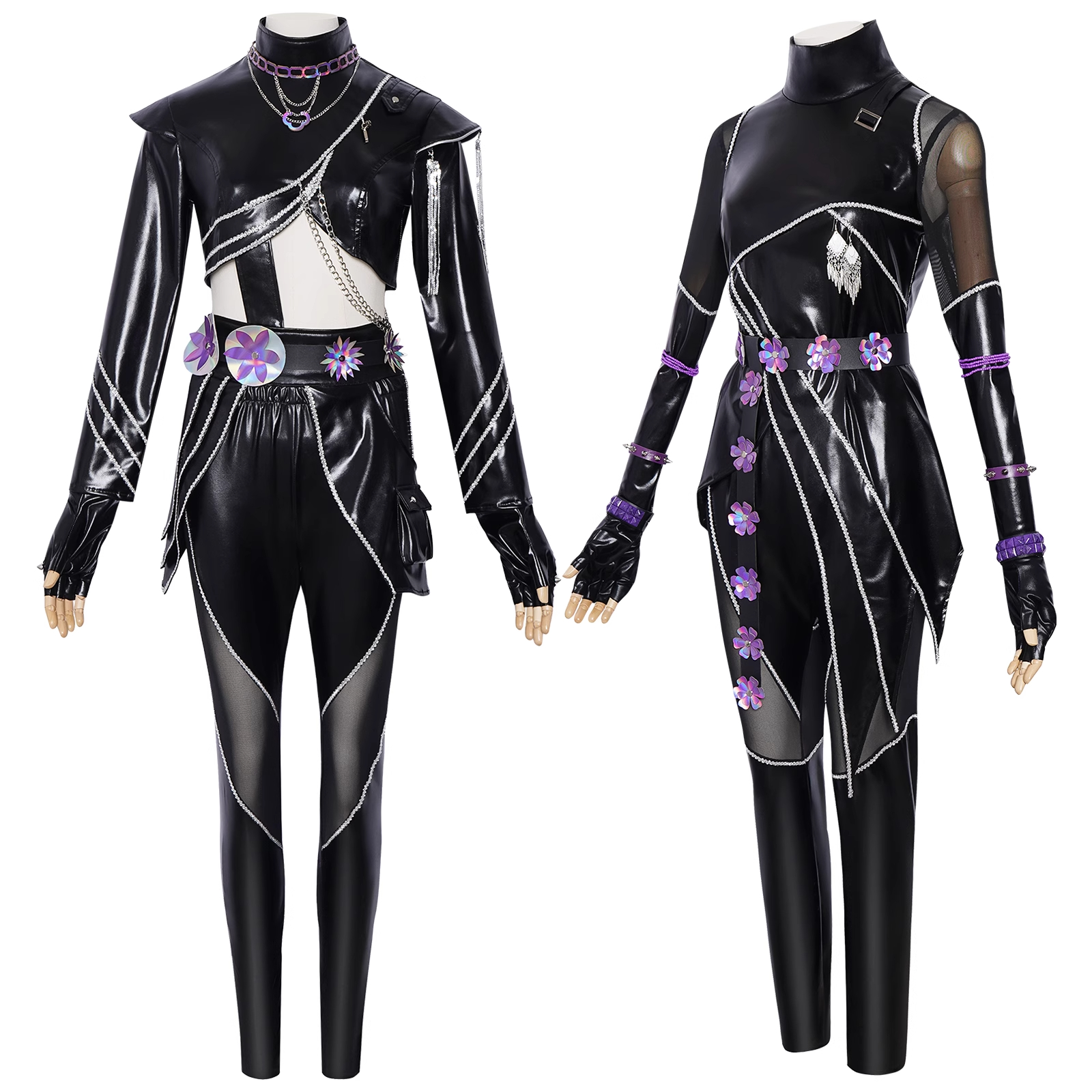 猎魔女团鲁米佐依米拉黑色皮革