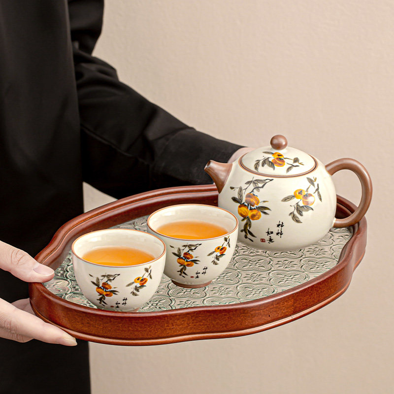 汝窑茶壶功夫茶具套组家用办公室一人饮高档轻奢个人专用一壶二杯