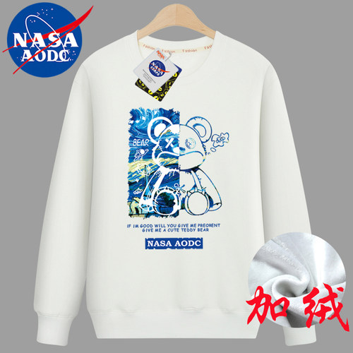 秋冬加绒加厚卫衣NASADIEU