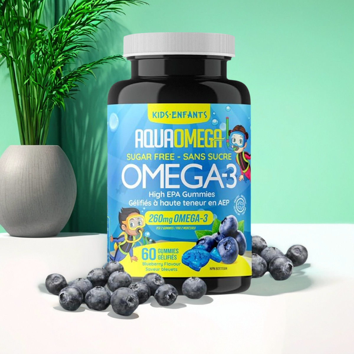 加拿大 AquaOmega 高EPA版 儿童鱼油 软糖 EPA/DHA 超高5:1比例