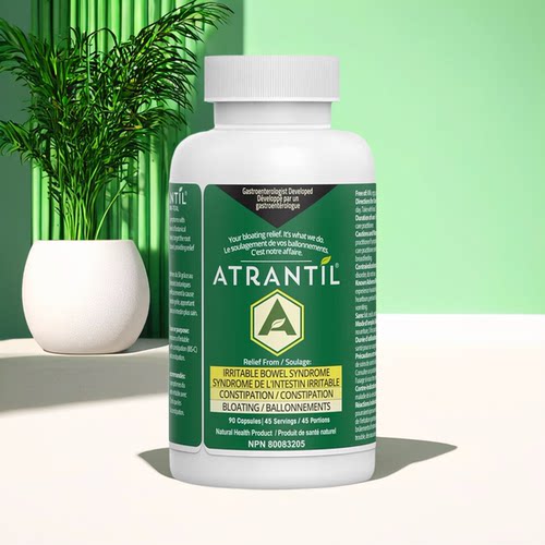 加拿大 ATRANTIL IBS Relief 红坚木七叶树 肠道杀菌消胀健康胶囊