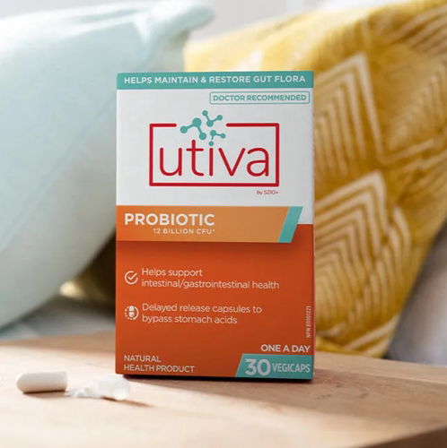 加拿大 Utiva Probiotic益生菌胶囊120亿活性益生菌 肠道健康支持