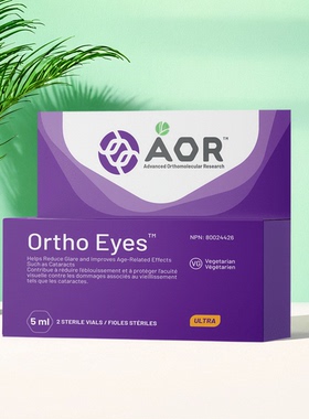 现货 加拿大 AOR ORTHO EYES 滴眼液 2x5ml N-乙酰肌肽 缓解眼涩