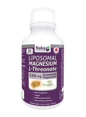 加Naka Liposomal Magnesium L-Threonate脂质体苏酸镁代谢250ml