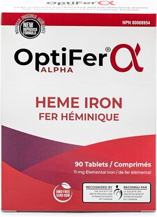 现货 加拿大 Optifer Alpha heme iron 血红素铁补充 缺铁性贫血
