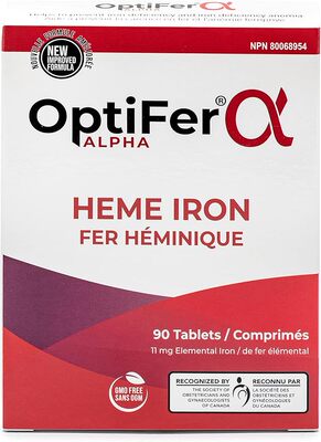 现货 加拿大 Optifer Alpha heme iron 血红素铁补充 缺铁性贫血