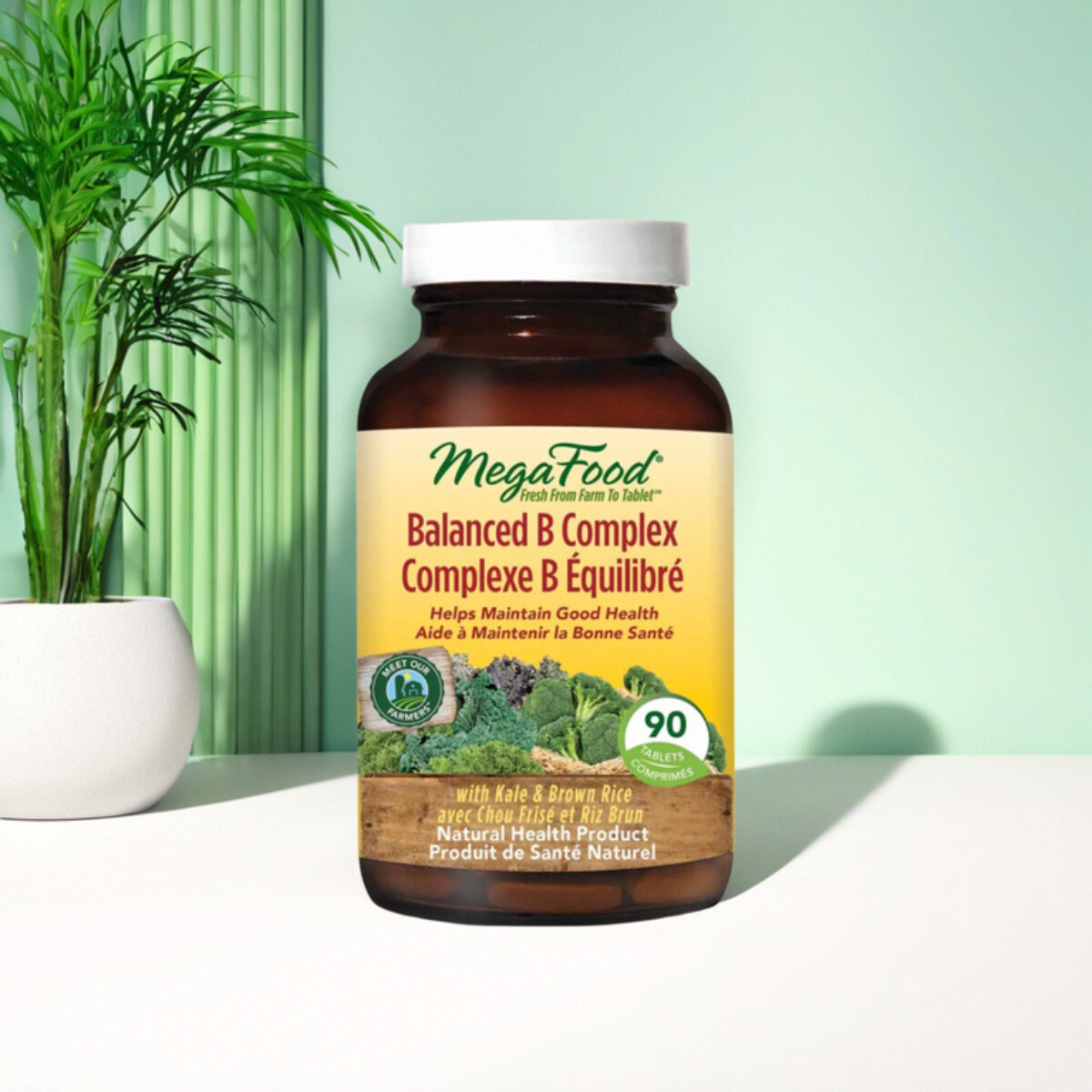 现货 加拿大 MegaFood Balanced B Complex 维生素B族补充剂