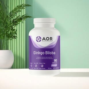 加拿大 AOR Ginkgo Biloba 银杏叶提取物 缓解耳鸣 大脑健康90粒