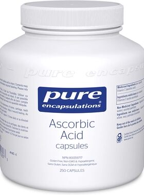 加拿大Pure  Ascorbic Acid 抗坏血酸维生素C胶囊 维护骨骼健康