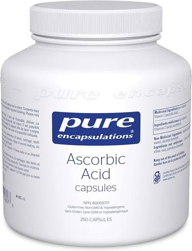加拿大Pure  Ascorbic Acid 抗坏血酸维生素C胶囊 维护骨骼健康