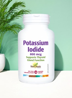 现货 加拿大New Roots Potassium Iodide 碘化钾  甲状腺健康支持