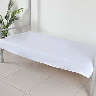 民宿白床单配发军训内务学生单人床单纯白加厚被单宿舍宾馆酒店