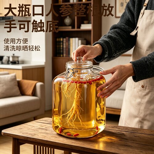 泡酒玻璃瓶加厚密封坛泡药酒容器