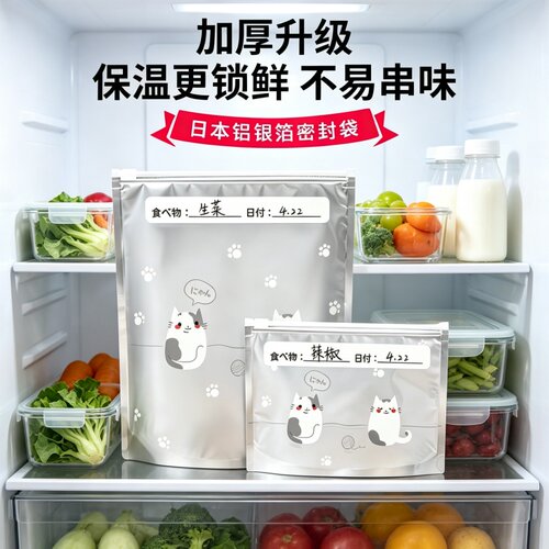 铝箔保鲜袋冰箱冷冻冷藏密封袋