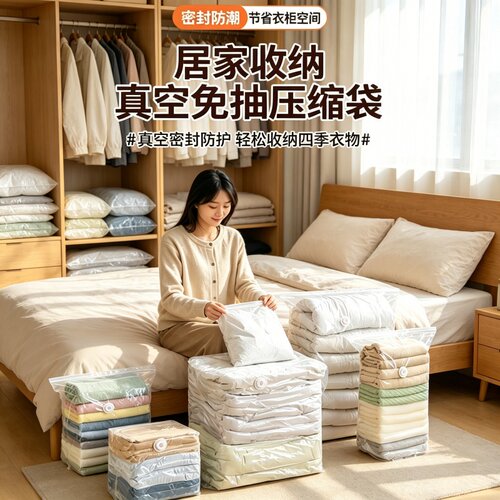 免抽气加厚真空压缩袋衣被通用