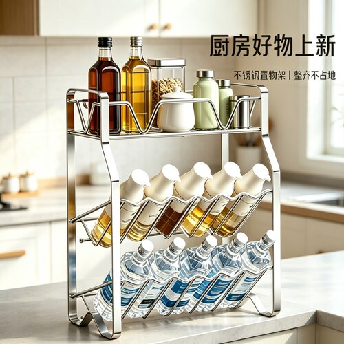 厨房置物架不锈钢调料调味