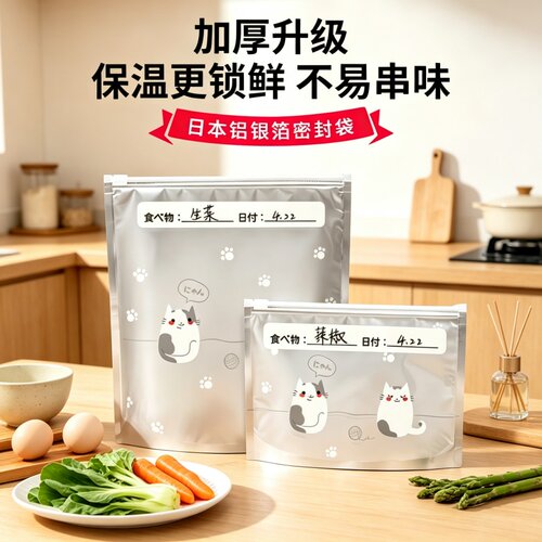 铝箔保鲜袋冰箱冷冻冷藏密封袋