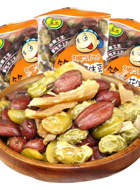 登科笋丝青豆小包装水煮工艺好吃不上火的坚果零食青豆笋干小吃