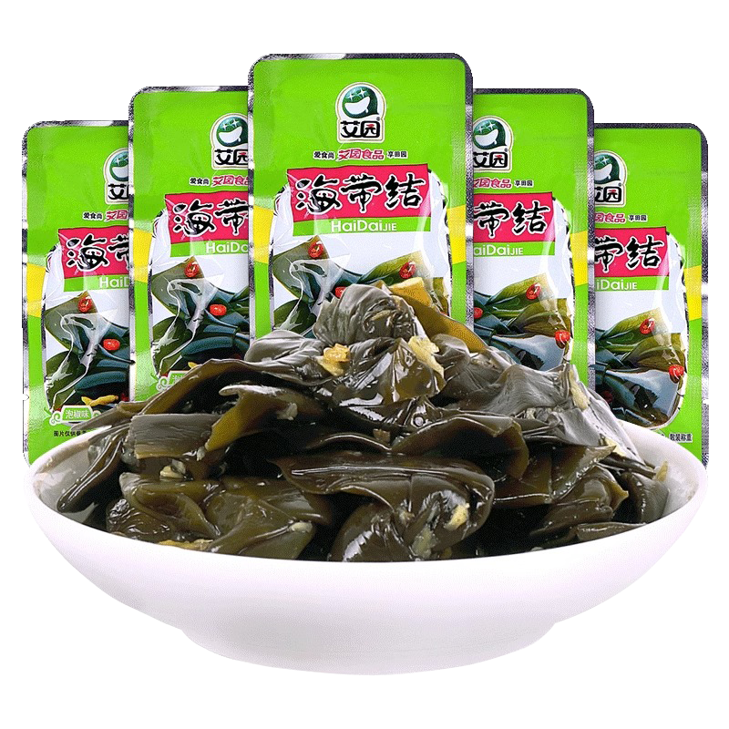 艾园泡椒味海带结零食下饭菜