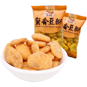 三杨蟹香豆瓣小包装蚕豆片蟹黄味蚕豆特产炒货整箱10斤批发包邮