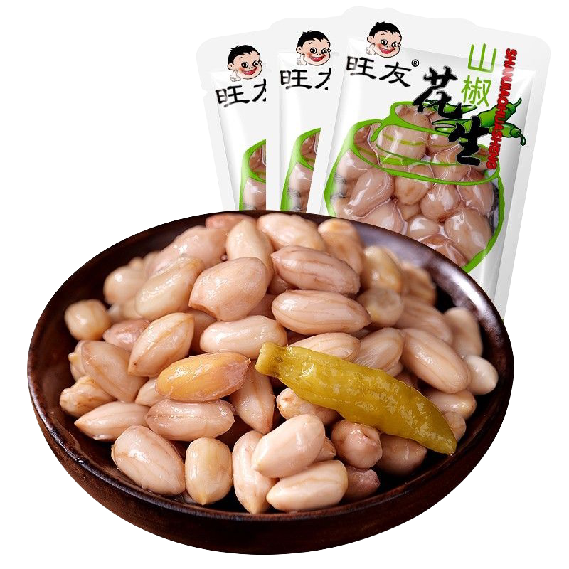 旺友山椒花生米下酒菜辣味小吃