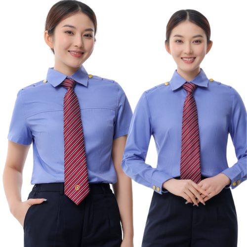 2025款铁路制服女衬衣女外穿内穿长袖弹力短袖工作服23式新式路服