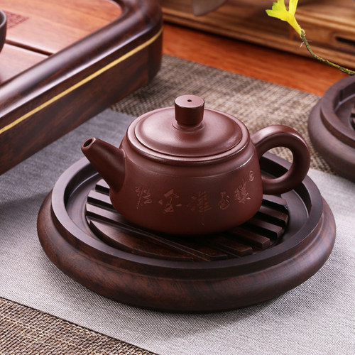 黑檀实木壶承壶垫干泡台养壶垫茶壶底座壶托壶架杯架中式茶具配件