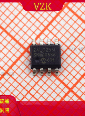 24LC256T-I/SN丝印24LC256ISN  可编程只读存储器封装SOIC8