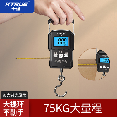 手提电子秤小型高精度便携式弹簧秤快递秤家用买菜防欺诈吊钩手称