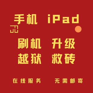 苹果iPhone6s/7/7p/8/8p/X手机远程刷机ipad平板绕过隐藏救砖维修