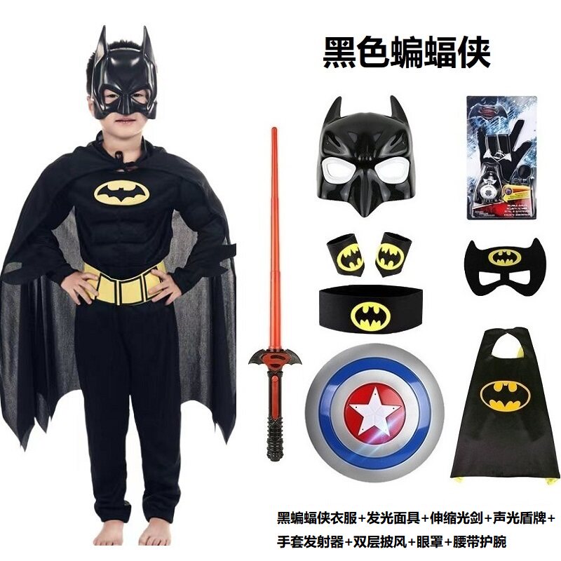 蝙蝠侠衣服男童cosplay吸血鬼女孩Batman化妆舞会万圣节儿童服装