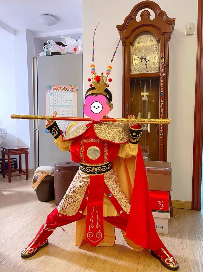 孙悟空儿童服装cosplay齐天大圣美猴王衣服男童西游记万圣节夏装