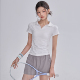 羽毛球服翻领瑜伽健身t恤上衣新 短袖 速干网球服女修身 运动polo衫