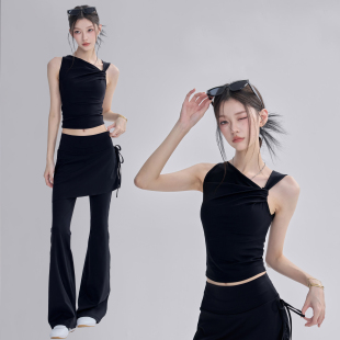 带胸垫瑜伽服背心女2025新款 训练健身上衣 外穿运动内衣普拉提无袖