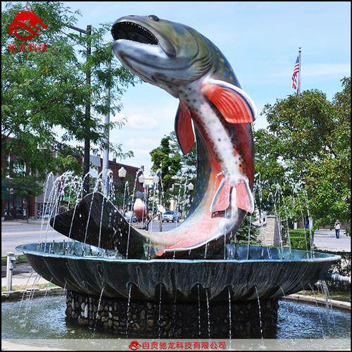 仿真软体胶模型定制会动机器雕塑装置大型仿真软胶鱼模型公司