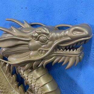 定制玻璃钢雕塑龙模型白酒店铺门头装饰壁挂创意招牌龙摆件中国龙