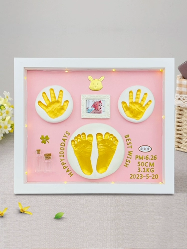Детские отпечатки рук и ног, чернильная подушечка для новорожденных для младенца, детский сувенир, фоторамка, подарок на день рождения