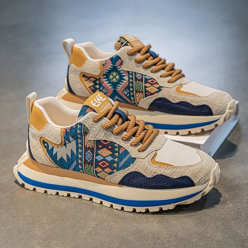 夏季男鞋新款透气青少年鞋子男潮流百搭厚底运动鞋休闲跑步老爹鞋