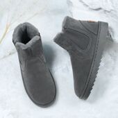 冬季 加绒加厚保暖棉鞋 东北男士 雪地靴男新款 一脚蹬青少年男鞋