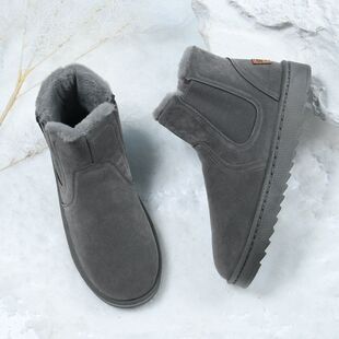 雪地靴男新款冬季加绒加厚保暖棉鞋东北男士一脚蹬青少年男鞋