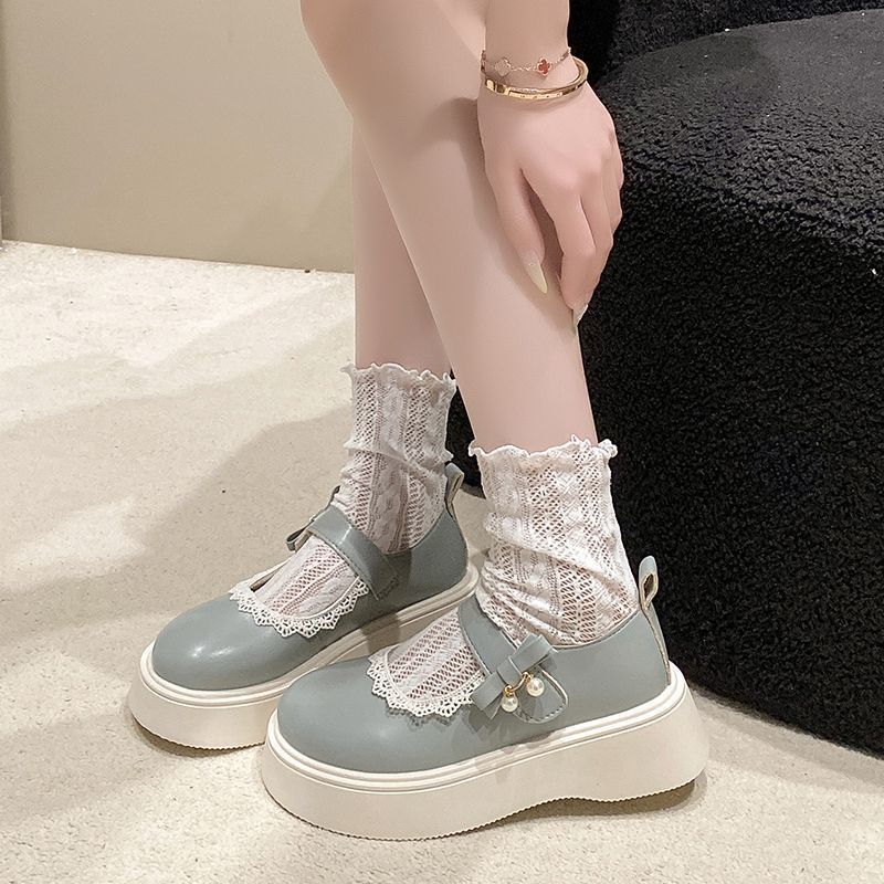 2025春夏季新款玛丽珍小皮鞋女韩系百搭法式配裙子软底厚底单鞋女