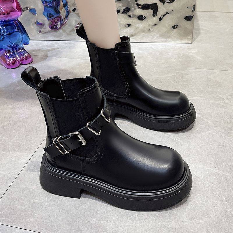 皮切尔西靴女内增高2025新款秋冬加绒超火烟筒短靴厚底马丁靴女,童鞋/婴儿鞋/亲子鞋,皮靴,淘宝优惠券,粉丝福利购,淘宝优惠卷