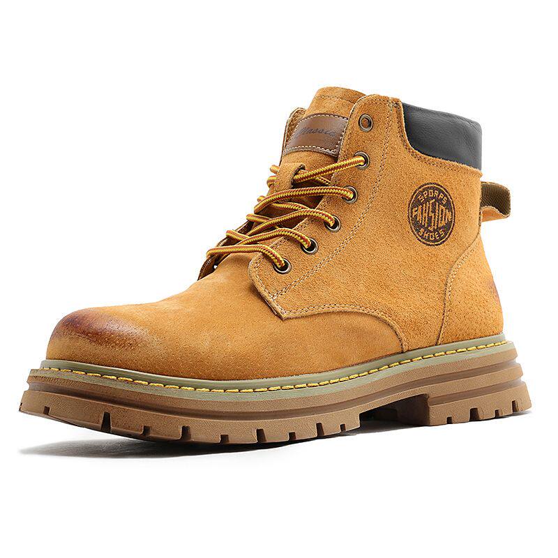 马丁靴男款情侣款经典大黄靴女高帮厚底增高百搭工装靴22016