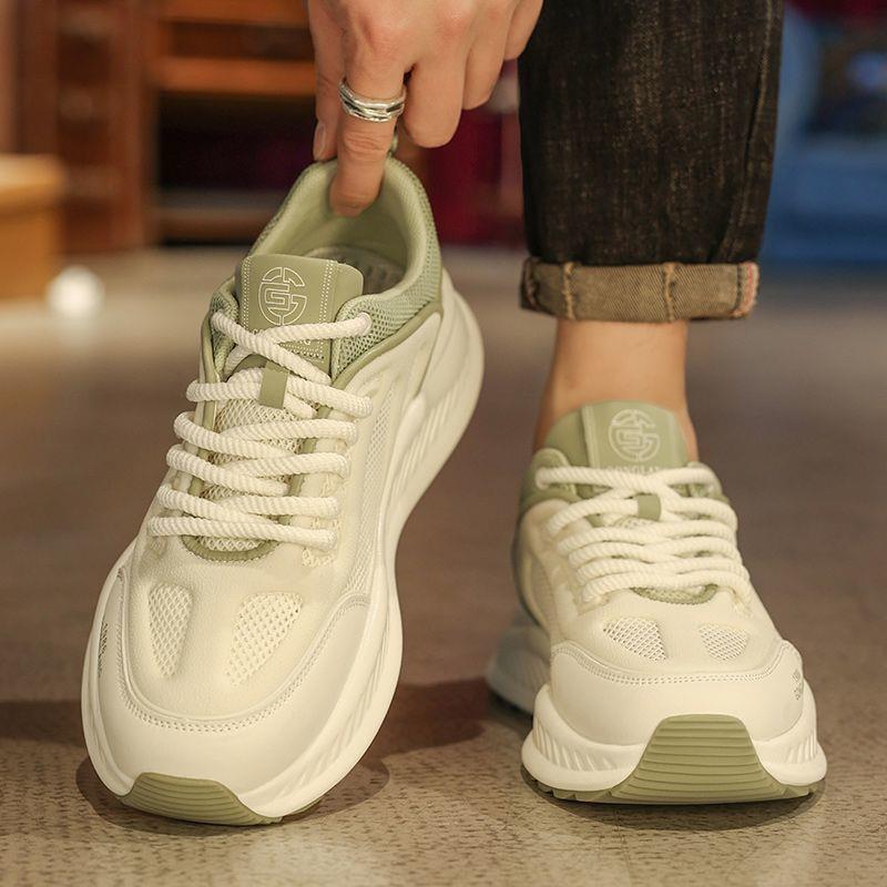 鞋子男2025新款男鞋夏季休闲网面透气运动阿甘潮鞋百搭老爹鞋男款