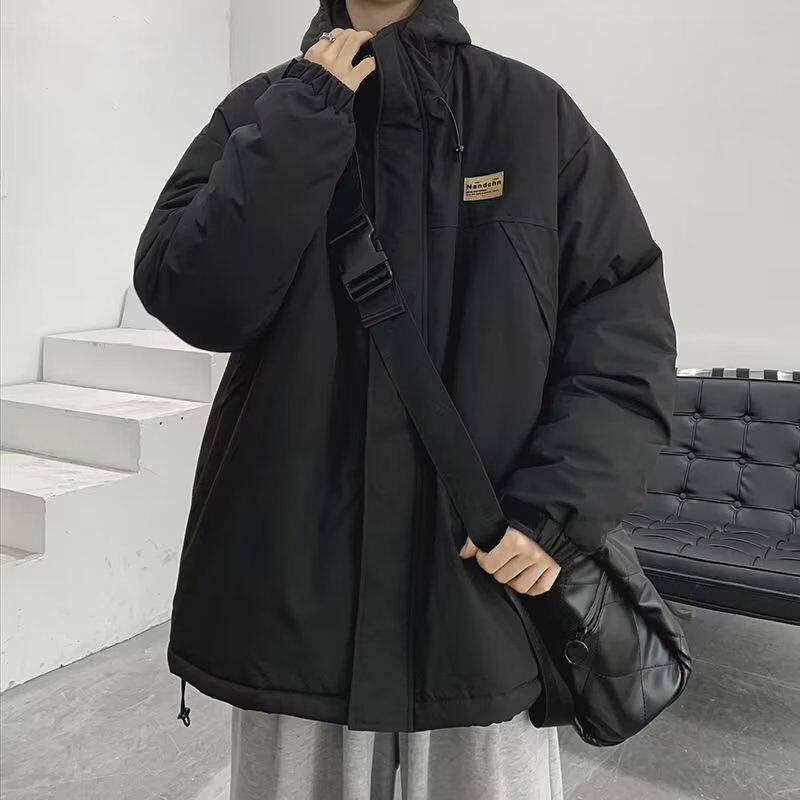 胖子加肥加大码棉衣外套男士秋冬季保暖加厚夹克连帽冲锋衣棉服男