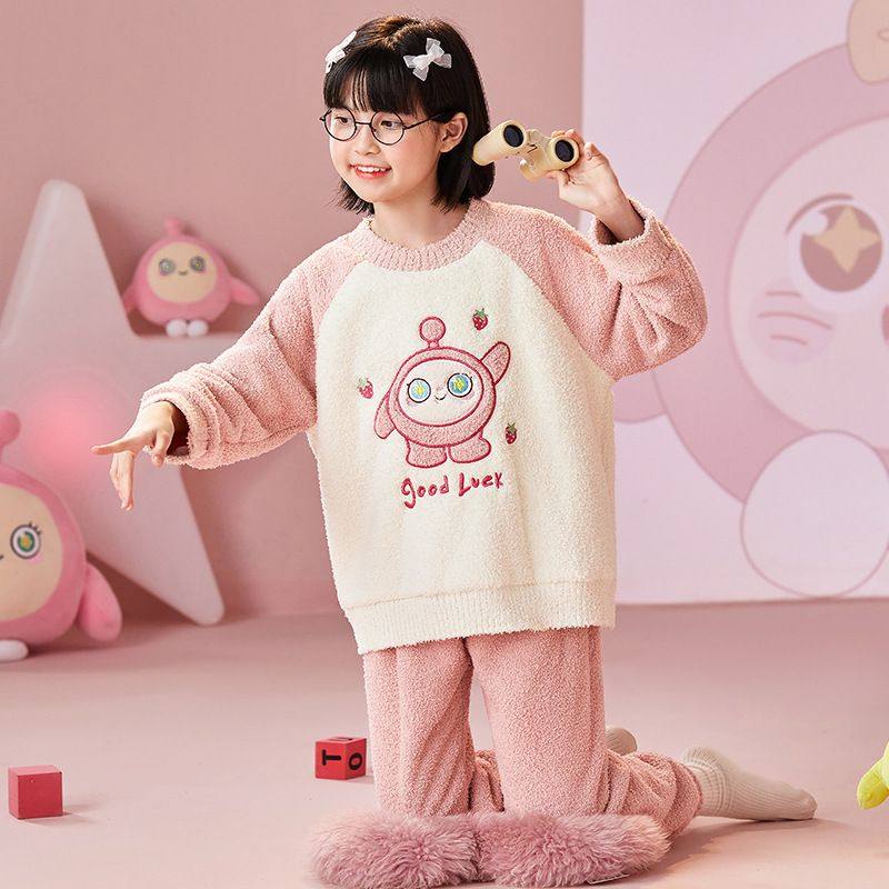 软绵绵儿童睡衣冬季女孩2025新款保暖冬加厚加绒女童家居服半边绒,童装/婴儿装/亲子装,家居服套装,淘宝优惠券,粉丝福利购,淘宝优惠卷
