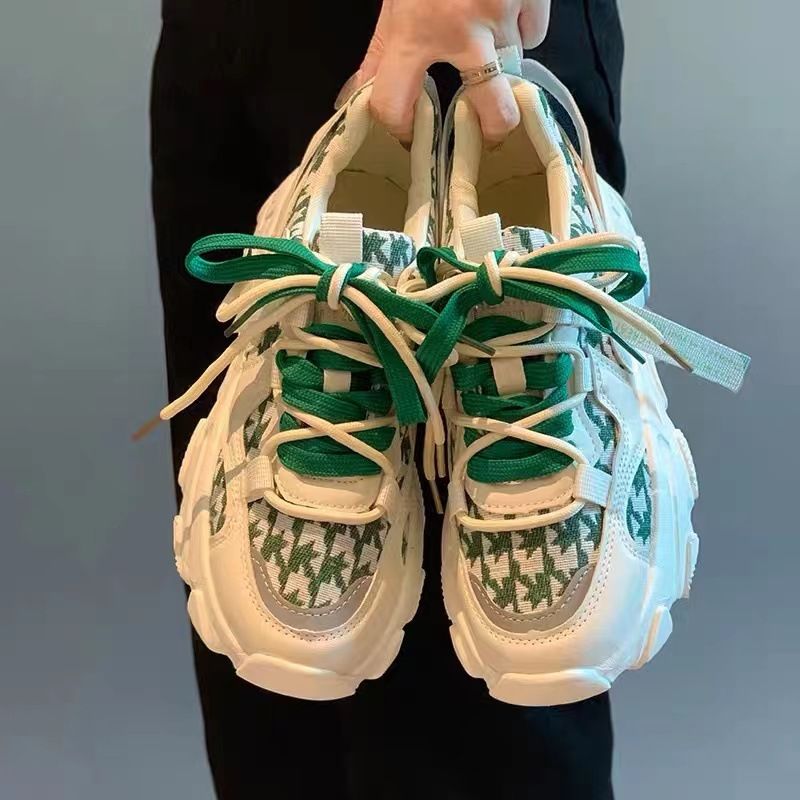 老爹休闲鞋女年夏季新款运动鞋女透气松糕厚底鞋女ins潮女鞋