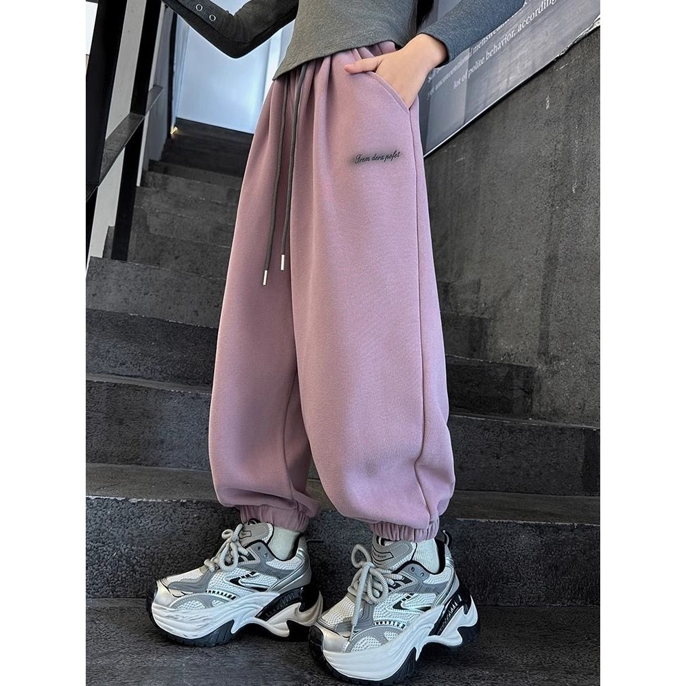 女童休闲裤子秋冬季新款运动卫裤年儿童时尚针织束脚裤中大童,女装/女士精品,卫裤,淘宝优惠券,粉丝福利购,淘宝优惠卷